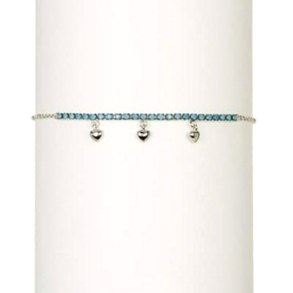 ADORNIA Sterling Silver Turquoise Stone Bracelet